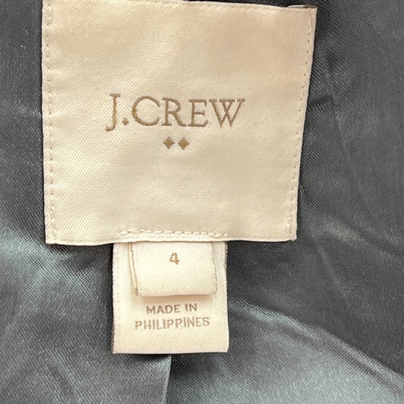 J. Crew Vail Parka Coat Gray Wool Faux Fur Trim Hood - Picture 3 of 10